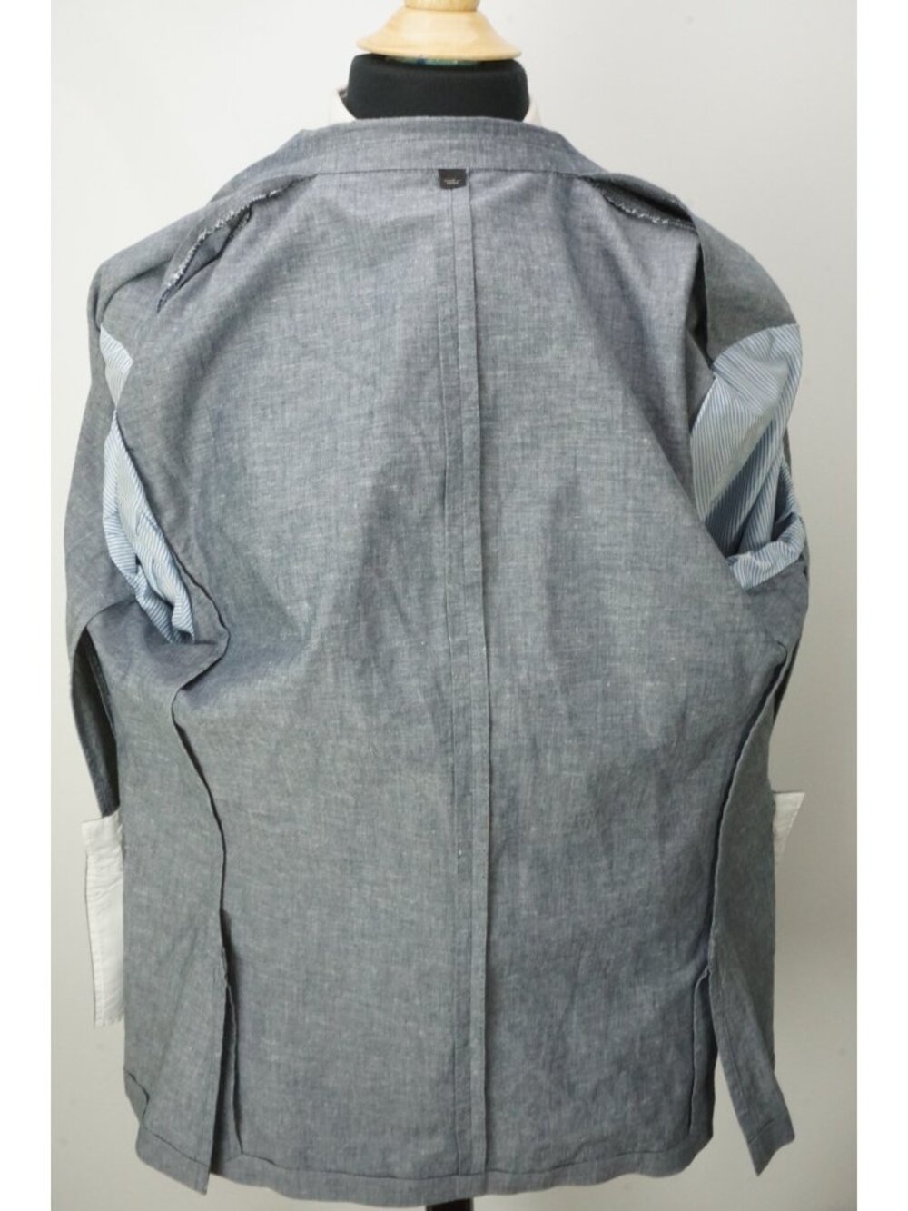 J. Crew Ludlow Cotton Linen Blend Blue Sport Coat Jacket Sz 44R - Picture 7 of 10